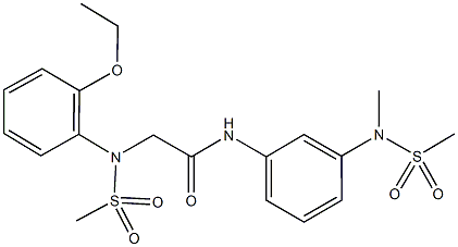 2-[2-ethoxy(methylsulfonyl)anilino]-N-{3-[methyl(methylsulfonyl)amino]phenyl}acetamide Structure