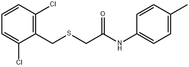 2-[(2,6-dichlorobenzyl)sulfanyl]-N-(4-methylphenyl)acetamide 구조식 이미지