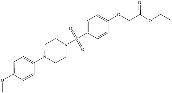 ethyl (4-{[4-(4-methoxyphenyl)-1-piperazinyl]sulfonyl}phenoxy)acetate Structure