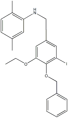 N-[4-(benzyloxy)-3-ethoxy-5-iodobenzyl]-N-(2,5-dimethylphenyl)amine Structure
