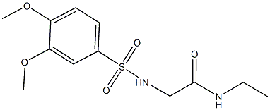 2-{[(3,4-dimethoxyphenyl)sulfonyl]amino}-N-ethylacetamide 구조식 이미지