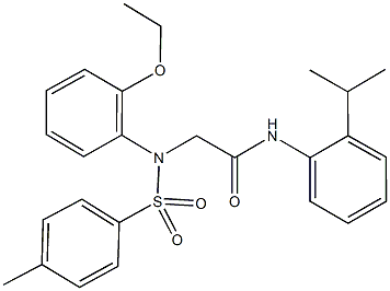 2-{2-ethoxy[(4-methylphenyl)sulfonyl]anilino}-N-(2-isopropylphenyl)acetamide 구조식 이미지