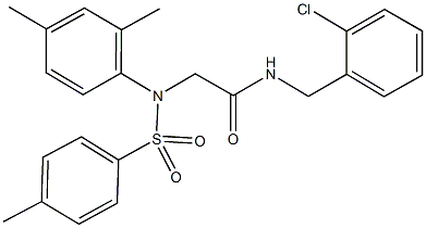 N-(2-chlorobenzyl)-2-{2,4-dimethyl[(4-methylphenyl)sulfonyl]anilino}acetamide 구조식 이미지