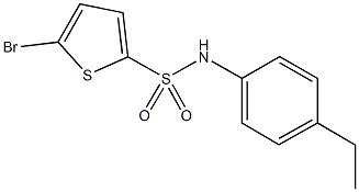 5-bromo-N-(4-ethylphenyl)-2-thiophenesulfonamide Structure