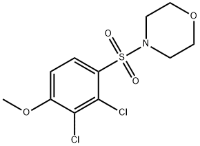 2,3-dichloro-4-(4-morpholinylsulfonyl)phenyl methyl ether 구조식 이미지