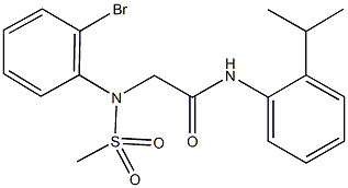 2-[2-bromo(methylsulfonyl)anilino]-N-(2-isopropylphenyl)acetamide 구조식 이미지