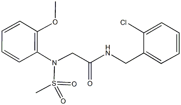 N-(2-chlorobenzyl)-2-[2-methoxy(methylsulfonyl)anilino]acetamide 구조식 이미지