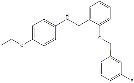 N-(4-ethoxyphenyl)-N-{2-[(3-fluorobenzyl)oxy]benzyl}amine 구조식 이미지