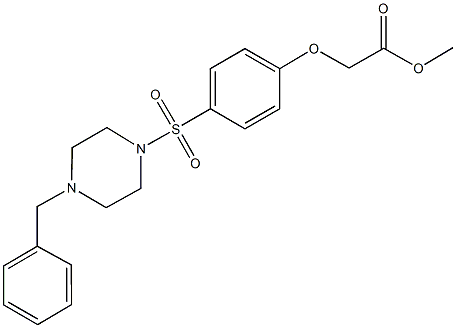 methyl {4-[(4-benzyl-1-piperazinyl)sulfonyl]phenoxy}acetate 구조식 이미지