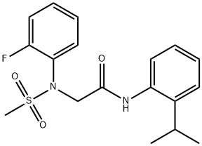2-[2-fluoro(methylsulfonyl)anilino]-N-(2-isopropylphenyl)acetamide 구조식 이미지