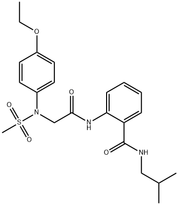 2-({[4-ethoxy(methylsulfonyl)anilino]acetyl}amino)-N-isobutylbenzamide 구조식 이미지