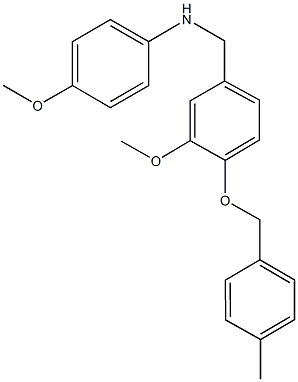 4-methoxy-N-{3-methoxy-4-[(4-methylbenzyl)oxy]benzyl}aniline 구조식 이미지