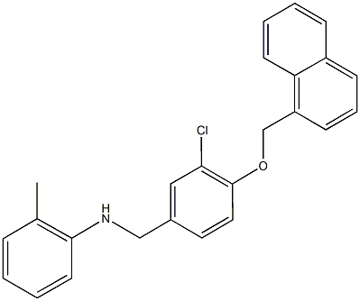 N-[3-chloro-4-(1-naphthylmethoxy)benzyl]-N-(2-methylphenyl)amine 구조식 이미지