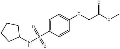 methyl {4-[(cyclopentylamino)sulfonyl]phenoxy}acetate Structure