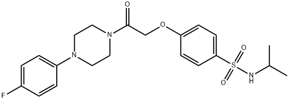 4-{2-[4-(4-fluorophenyl)-1-piperazinyl]-2-oxoethoxy}-N-isopropylbenzenesulfonamide Structure