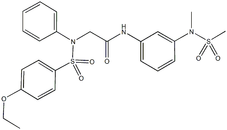 2-{[(4-ethoxyphenyl)sulfonyl]anilino}-N-{3-[methyl(methylsulfonyl)amino]phenyl}acetamide 구조식 이미지