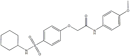 2-{4-[(cyclohexylamino)sulfonyl]phenoxy}-N-(4-methoxyphenyl)acetamide 구조식 이미지