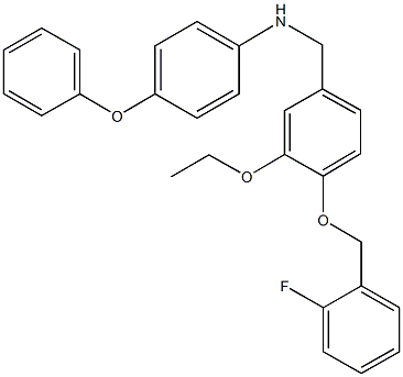 N-{3-ethoxy-4-[(2-fluorobenzyl)oxy]benzyl}-N-(4-phenoxyphenyl)amine 구조식 이미지