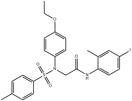 2-{4-ethoxy[(4-methylphenyl)sulfonyl]anilino}-N-(4-iodo-2-methylphenyl)acetamide 구조식 이미지