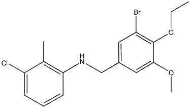 N-(3-bromo-4-ethoxy-5-methoxybenzyl)-N-(3-chloro-2-methylphenyl)amine Structure