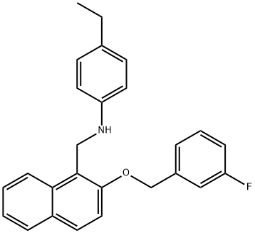 N-(4-ethylphenyl)-N-({2-[(3-fluorobenzyl)oxy]-1-naphthyl}methyl)amine 구조식 이미지