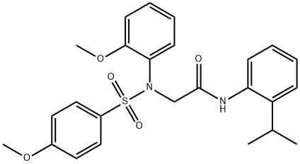 N-(2-isopropylphenyl)-2-{2-methoxy[(4-methoxyphenyl)sulfonyl]anilino}acetamide Structure