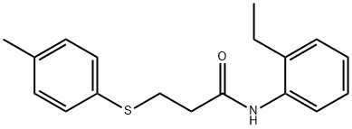 N-(2-ethylphenyl)-3-[(4-methylphenyl)sulfanyl]propanamide 구조식 이미지