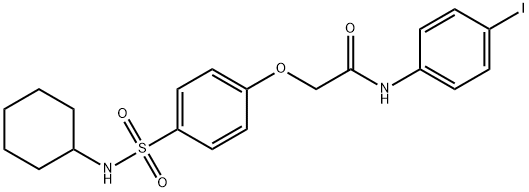 2-{4-[(cyclohexylamino)sulfonyl]phenoxy}-N-(4-iodophenyl)acetamide 구조식 이미지