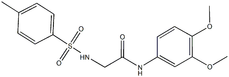 N-(3,4-dimethoxyphenyl)-2-{[(4-methylphenyl)sulfonyl]amino}acetamide 구조식 이미지