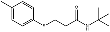 N-(tert-butyl)-3-[(4-methylphenyl)sulfanyl]propanamide Structure