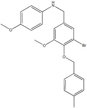 N-{3-bromo-5-methoxy-4-[(4-methylbenzyl)oxy]benzyl}-N-(4-methoxyphenyl)amine Structure