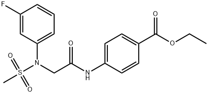 ethyl 4-({[3-fluoro(methylsulfonyl)anilino]acetyl}amino)benzoate Structure