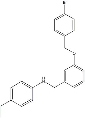 N-{3-[(4-bromobenzyl)oxy]benzyl}-N-(4-ethylphenyl)amine 구조식 이미지