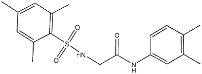 N-(3,4-dimethylphenyl)-2-[(mesitylsulfonyl)amino]acetamide 구조식 이미지