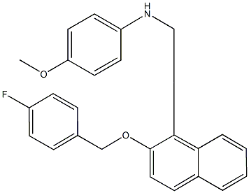 N-({2-[(4-fluorobenzyl)oxy]-1-naphthyl}methyl)-N-(4-methoxyphenyl)amine 구조식 이미지