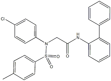 N-[1,1'-biphenyl]-2-yl-2-{4-chloro[(4-methylphenyl)sulfonyl]anilino}acetamide Structure