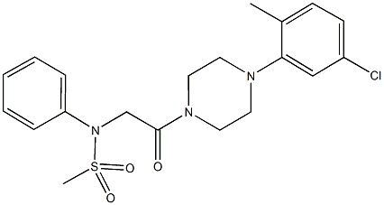 N-{2-[4-(5-chloro-2-methylphenyl)-1-piperazinyl]-2-oxoethyl}-N-phenylmethanesulfonamide Structure