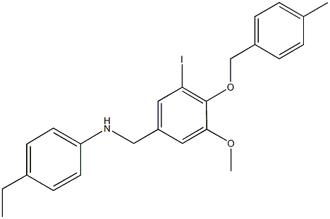 N-(4-ethylphenyl)-N-{3-iodo-5-methoxy-4-[(4-methylbenzyl)oxy]benzyl}amine Structure