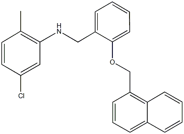 5-chloro-2-methyl-N-[2-(1-naphthylmethoxy)benzyl]aniline 구조식 이미지