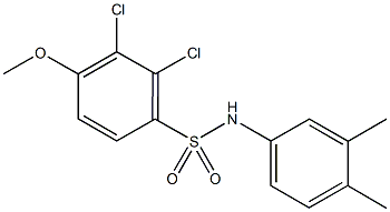 2,3-dichloro-N-(3,4-dimethylphenyl)-4-methoxybenzenesulfonamide 구조식 이미지