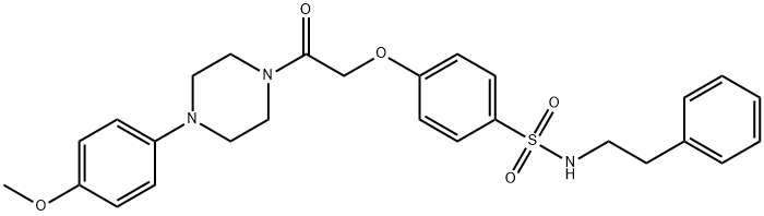 4-{2-[4-(4-methoxyphenyl)-1-piperazinyl]-2-oxoethoxy}-N-(2-phenylethyl)benzenesulfonamide 구조식 이미지