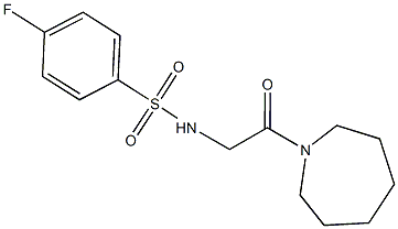 N-[2-(1-azepanyl)-2-oxoethyl]-4-fluorobenzenesulfonamide 구조식 이미지