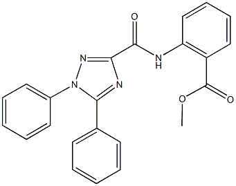 methyl 2-{[(1,5-diphenyl-1H-1,2,4-triazol-3-yl)carbonyl]amino}benzoate 구조식 이미지