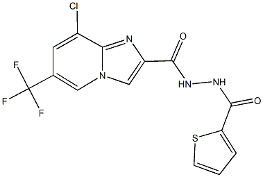 8-chloro-N'-(2-thienylcarbonyl)-6-(trifluoromethyl)imidazo[1,2-a]pyridine-2-carbohydrazide Structure