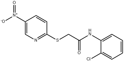 N-(2-chlorophenyl)-2-({5-nitro-2-pyridinyl}sulfanyl)acetamide 구조식 이미지