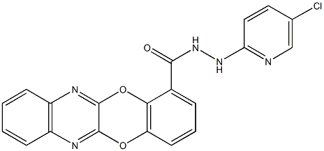 N'-(5-chloro-2-pyridinyl)[1,4]benzodioxino[2,3-b]quinoxaline-1-carbohydrazide 구조식 이미지