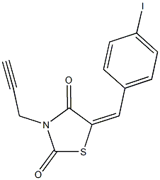 5-(4-iodobenzylidene)-3-(2-propynyl)-1,3-thiazolidine-2,4-dione Structure