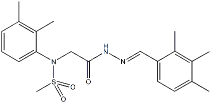 N-(2,3-dimethylphenyl)-N-{2-oxo-2-[2-(2,3,4-trimethylbenzylidene)hydrazino]ethyl}methanesulfonamide 구조식 이미지