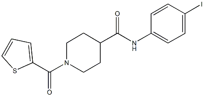 N-(4-iodophenyl)-1-(thien-2-ylcarbonyl)piperidine-4-carboxamide 구조식 이미지