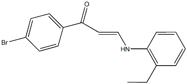 1-(4-bromophenyl)-3-(2-ethylanilino)-2-propen-1-one 구조식 이미지